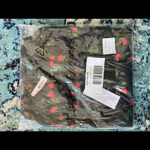 NWT For Love and Lemons Black Rose Dress